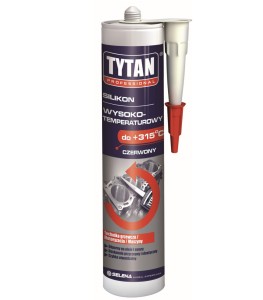 TYTAN SILIKON WYSOKOTEMPERATUROWY CZERWONY 280ML