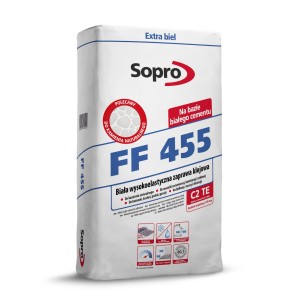 KLEJ DO PŁYTEK SOPRO FF455 WYSOKOELASTYCZNY BIAŁY