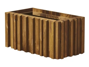 SYLVA DREWNIANA DONICA PROSTOKĄTNA DUŻA - KLEPKOWA - IMPREGNOWANA -  58x110 WYS 53,5 CM
