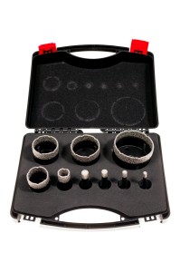 PRO ZESTAW 9 SZT OTWORNIC DIAMENTOWYCH DO CIĘCIA M14  6-68MM