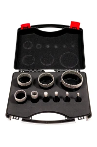 PRO ZESTAW 9 SZT OTWORNIC DIAMENTOWYCH DO CIĘCIA M14  6-68MM