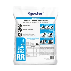 NEXLER ASFALT NA ZIMNO W WORKU DROGOWY 25KG TRWAŁA MIESZANKA MINERALNA 