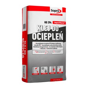 SOPRO KO294 KLEJ CEMENTOWY UNIWERSALNY DO STYROPIANU WEŁNY I TERMOIZOLACJI