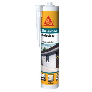 SILIKON SIKASEAL 174 BIAŁY NEUTRALNY DO OKIEN DRZWI I POMIESZCZEŃ SANITARNYCH 300 ML