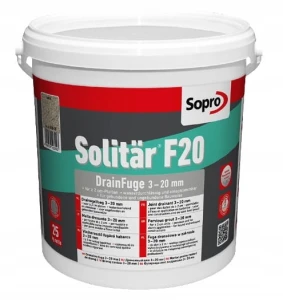 SOPRO SOLITAR F20 FUGA DRENAŻOWA SZARY 15 25 KG DO TARASU CERAMIKI