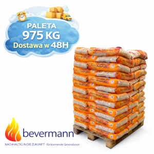 BEVERMANN PELET DRZEWNY 6 MM WOREK 15KG EN Plus A1 - NISKA WILGOTNOŚĆ - PALETA  975 KG (65x15 kg)