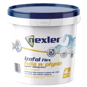 Folia w Płynie na Zewnątrz Uszczelniająca Izofol Flex 4 kg Hydroizolacja