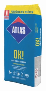 ATLAS OK! C1TE UELASTYCZNIONY KLEJ DO PŁYTEK 25KG WYDAJNY I UNIWERSALNY